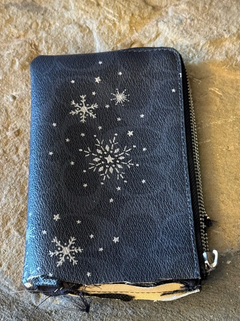 COACH Navy Blue Snowflake craft supplies materials scrapbook arts sewing